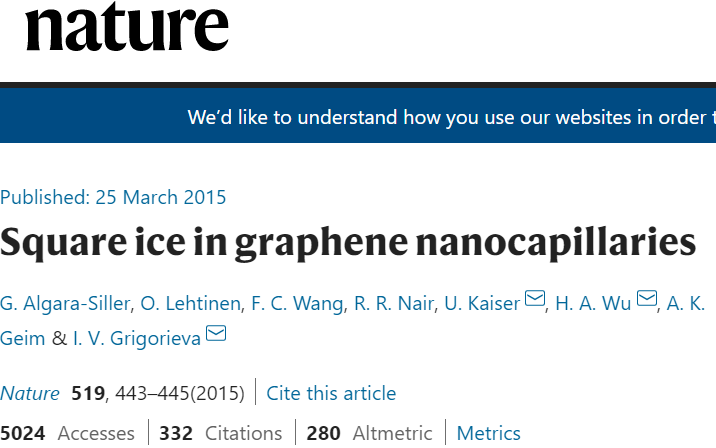 關于冰，你真的了解嗎？觀察冰，“水”了5篇Nature/Science及子刊!