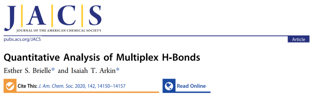 《JACS》： 多重氫鍵的定量分析！