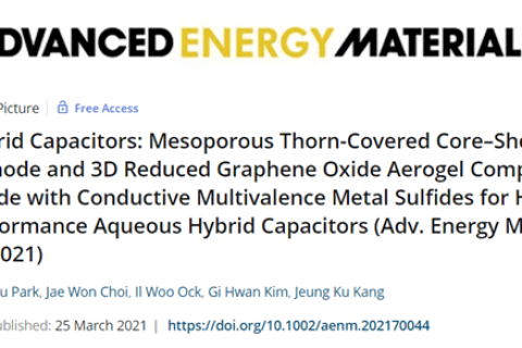3D石墨烯氣凝膠水性電容器，1分鐘充電